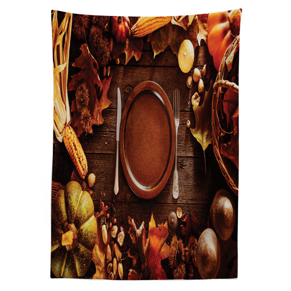Benson Mills Herbst-Tischdecke – Damast, 152x264 Cm, Rust/orange, Für Thanksgiving